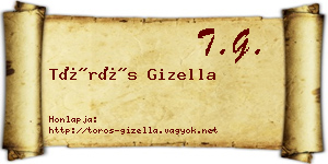 Törös Gizella névjegykártya