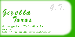 gizella toros business card