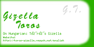 gizella toros business card